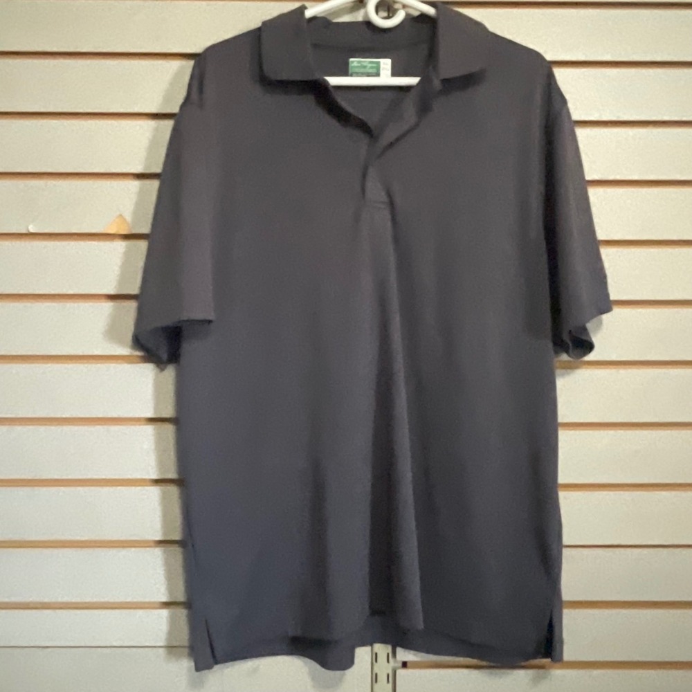 Ben Hogan Performance Mens XL Charcoal Grey Micro Stripe Golf Polo Shirt